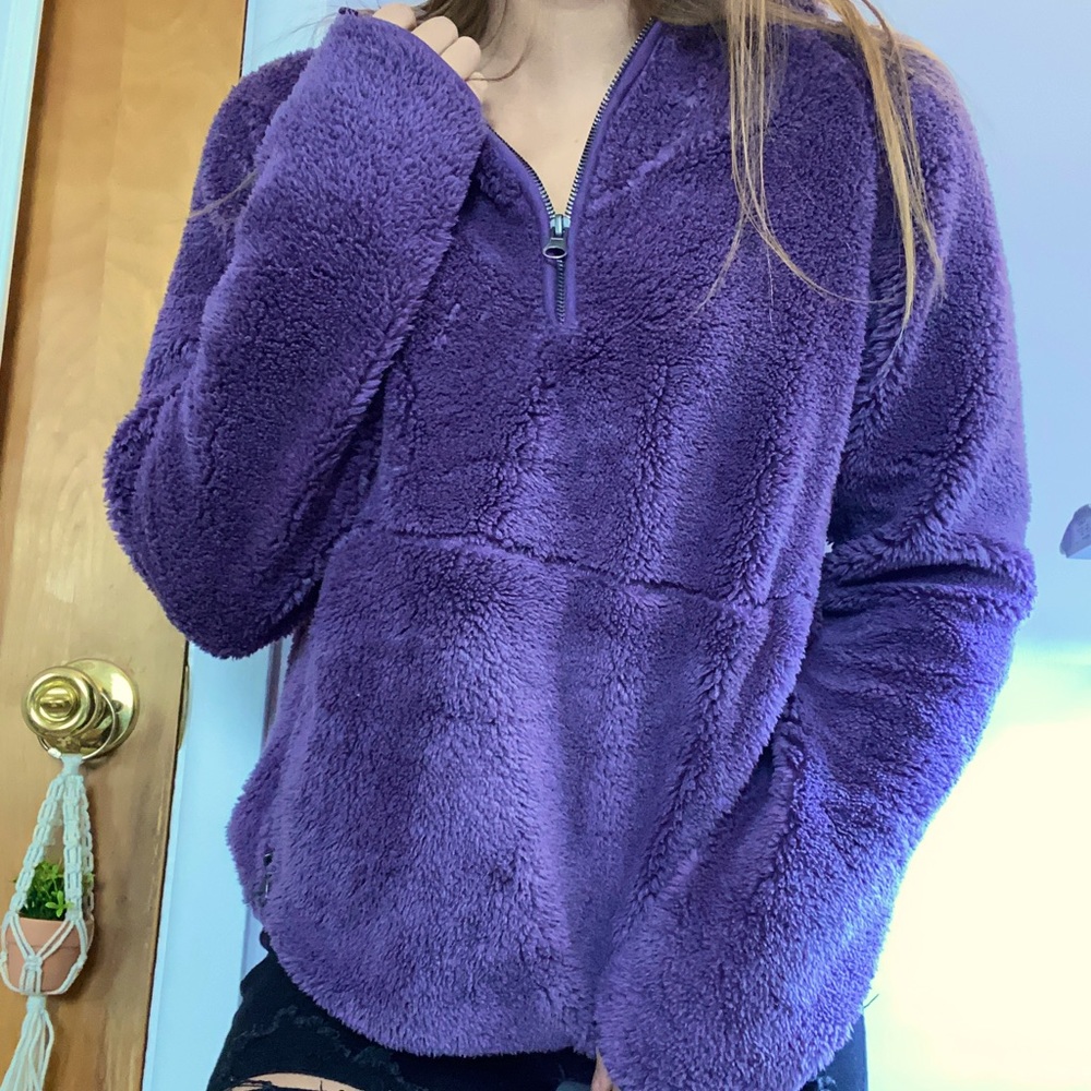 Sherpa 1/4 zip hoodie